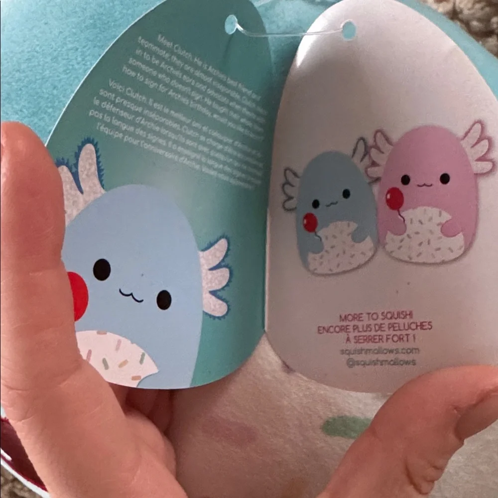 Squishmallows -Clutch the Blue Axolotl Plush a Party City EXCLUSIVE - Picture 4 of 9